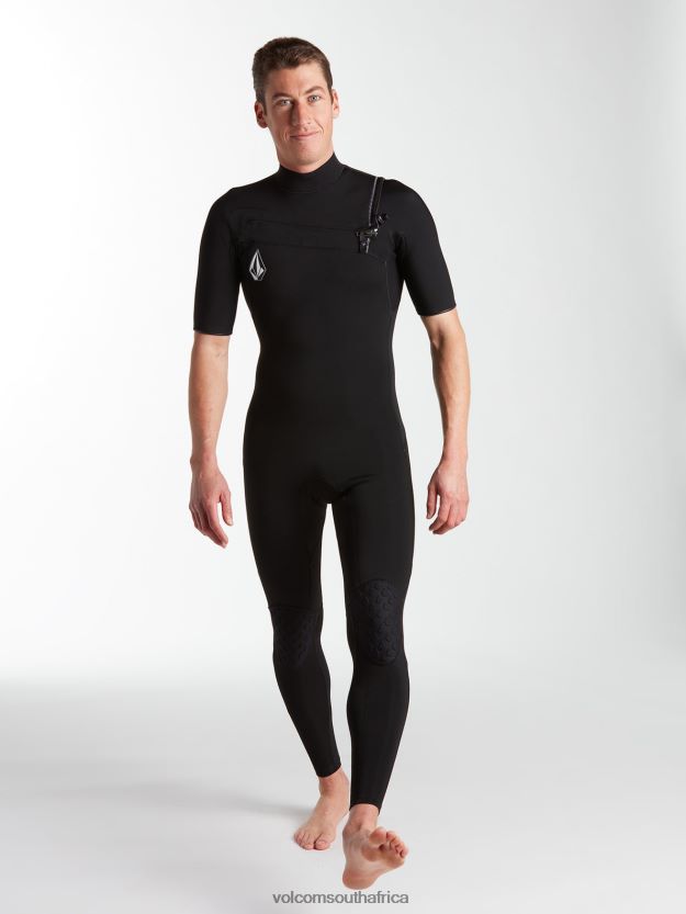 Z0ZR08642 Black Men Modulator 2/2mm Short Sleeve Fullsuit Volcom Clothing - Image 70