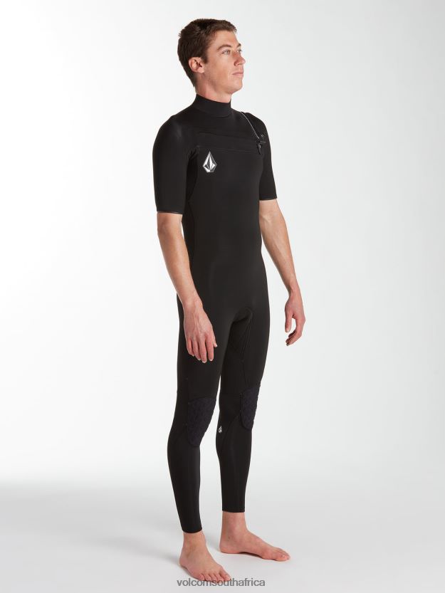Z0ZR08642 Black Men Modulator 2/2mm Short Sleeve Fullsuit Volcom Clothing - Image 77