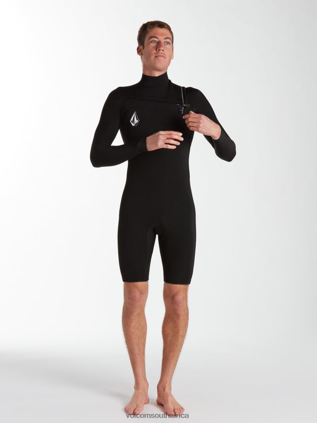 Z0ZR08643 Black Men Modulator 2/2mm Long Sleeve Springsuit Volcom Clothing - Image 34