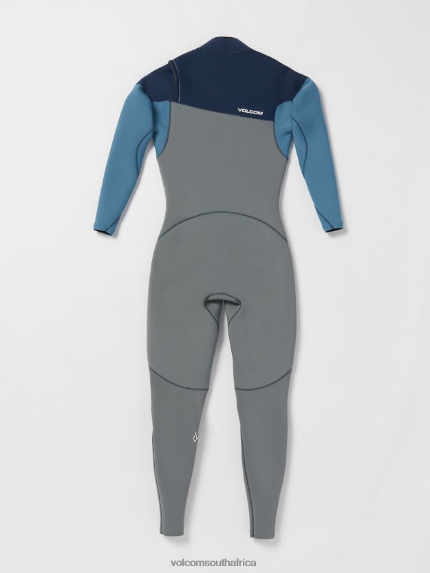 Z0ZR08644 Cruzer Blue Men Modulator 4/3mm Chest Zip Fullsuit Volcom Clothing - Image 2