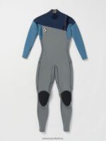 Z0ZR08644 Cruzer Blue Men Modulator 4/3mm Chest Zip Fullsuit Volcom Clothing