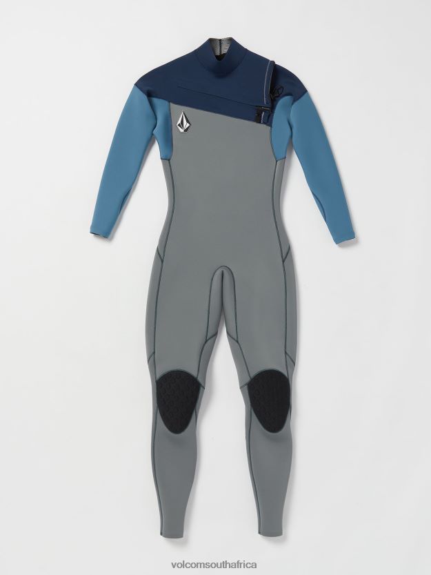 Z0ZR08644 Cruzer Blue Men Modulator 4/3mm Chest Zip Fullsuit Volcom Clothing - Image 1