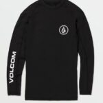 Z0ZR08646 Black Men Lido Solid Long Sleeve Shirt Volcom Clothing