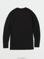 Z0ZR08646 Black Men Lido Solid Long Sleeve Shirt Volcom Clothing - Image 3