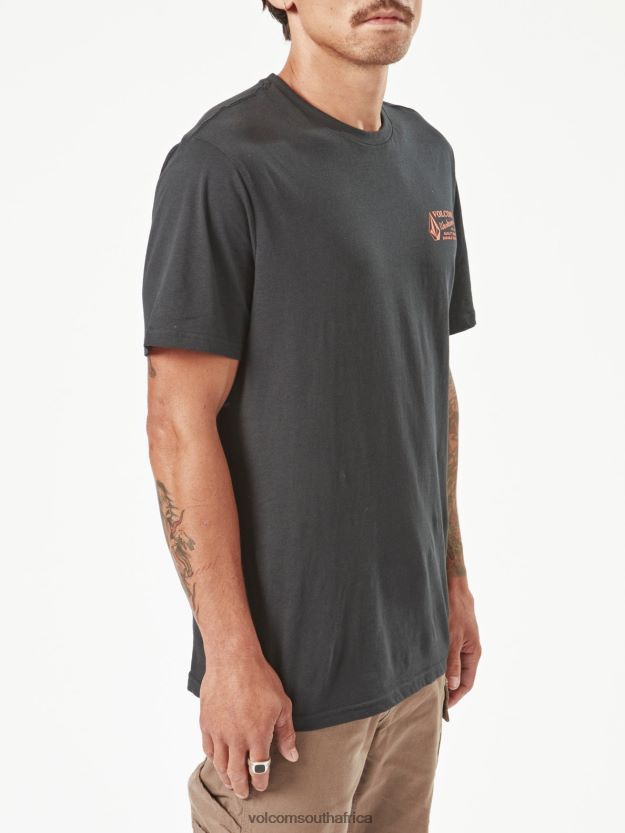 Z0ZR0864 Black Men Workwear Short Sleeve Tee Volcom Clothing - Image 4