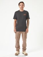 Z0ZR0864 Black Men Workwear Short Sleeve Tee Volcom Clothing - Image 7