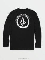 Z0ZR08650 Black Men Taunt Long Sleeve Shirt Volcom Clothing - Image 3
