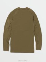 Z0ZR08653 Military Men Lido Solid Long Sleeve Shirt Volcom Clothing - Image 2