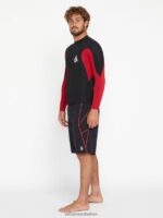 Z0ZR08654 Black Men Surf Vitals Jack Robinson 2MM UPF 50 Wetsuit Jacket Volcom Clothing - Image 2