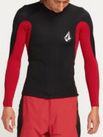 Z0ZR08654 Black Men Surf Vitals Jack Robinson 2MM UPF 50 Wetsuit Jacket Volcom Clothing - Image 11