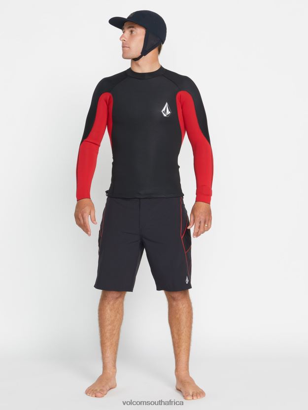 Z0ZR08654 Black Men Surf Vitals Jack Robinson 2MM UPF 50 Wetsuit Jacket Volcom Clothing - Image 17