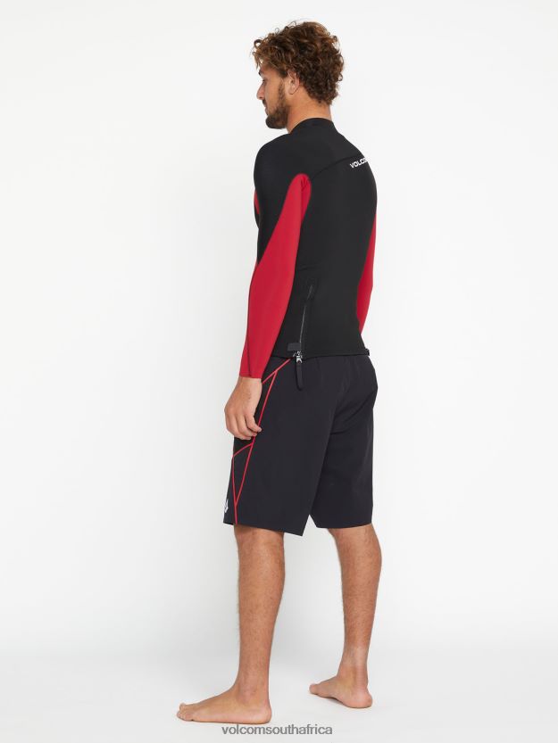 Z0ZR08654 Black Men Surf Vitals Jack Robinson 2MM UPF 50 Wetsuit Jacket Volcom Clothing - Image 20