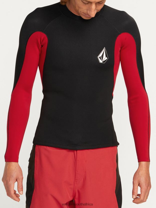 Z0ZR08654 Black Men Surf Vitals Jack Robinson 2MM UPF 50 Wetsuit Jacket Volcom Clothing - Image 22