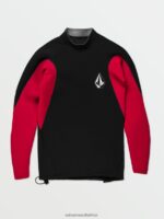 Z0ZR08654 Black Men Surf Vitals Jack Robinson 2MM UPF 50 Wetsuit Jacket Volcom Clothing - Image 4