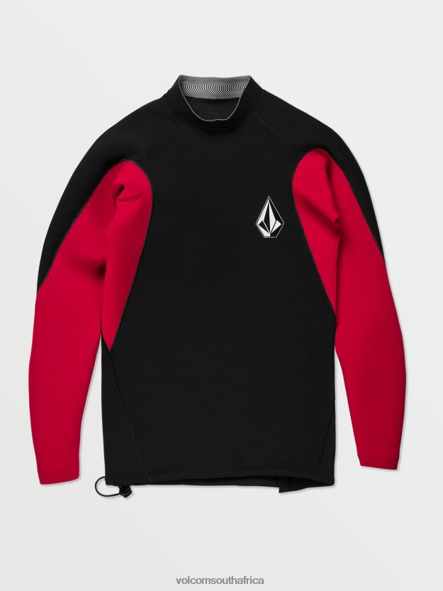 Z0ZR08654 Black Men Surf Vitals Jack Robinson 2MM UPF 50 Wetsuit Jacket Volcom Clothing - Image 4