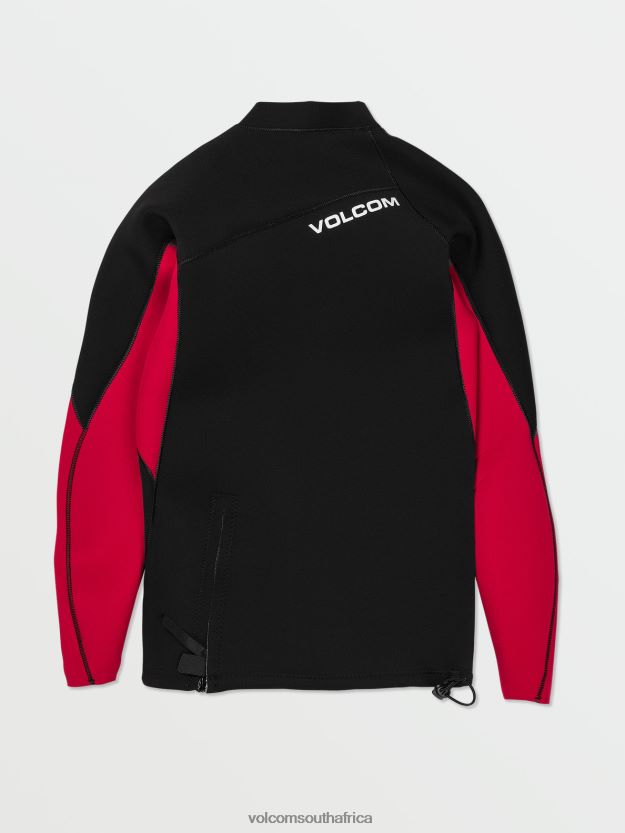 Z0ZR08654 Black Men Surf Vitals Jack Robinson 2MM UPF 50 Wetsuit Jacket Volcom Clothing - Image 6
