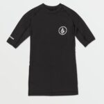 Z0ZR08657 Black Men Lido Solid Short Sleeve Shirt Volcom Clothing