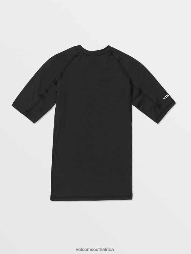Z0ZR08657 Black Men Lido Solid Short Sleeve Shirt Volcom Clothing - Image 3