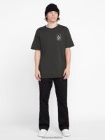 Z0ZR0865 Vintage Black Men Originator Short Sleeve Tee Volcom Clothing