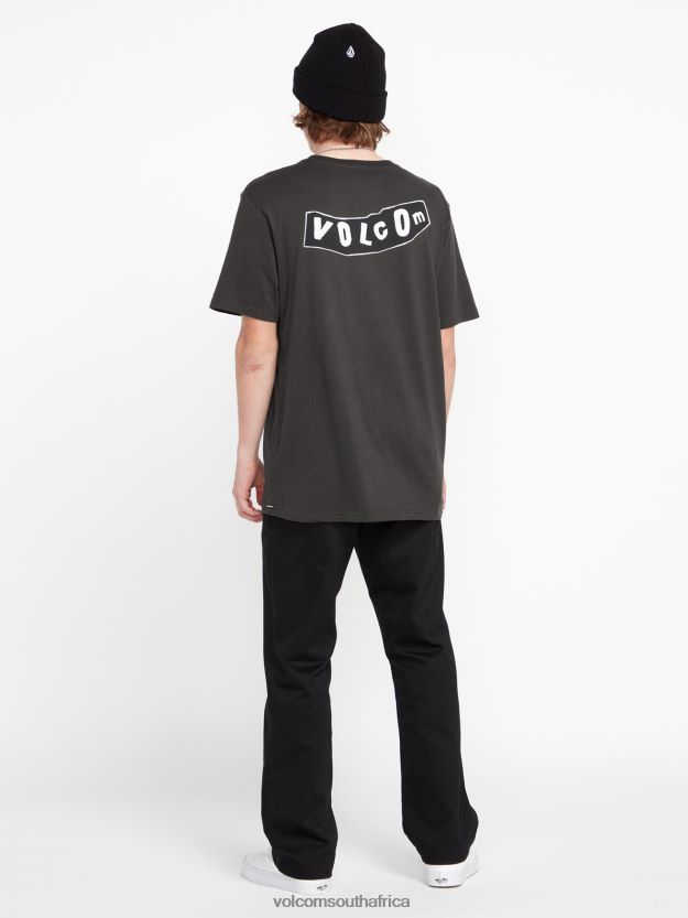 Z0ZR0865 Vintage Black Men Originator Short Sleeve Tee Volcom Clothing - Image 5