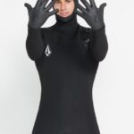 Z0ZR08662 Black Men 3mm 5 Finger Gloves Volcom Surf