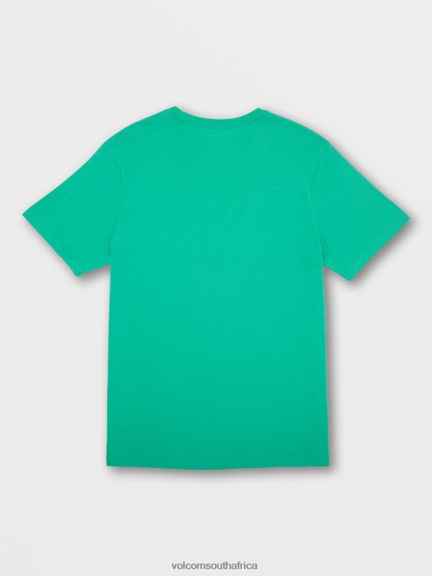 Z0ZR0867 Jungle Green Men Iconic Stone Short Sleeve Tee Volcom Clothing - Image 3