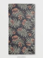 Z0ZR08688 Rinsed Black Men Matador Packable Beach Towel Volcom Surf