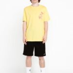Z0ZR0868 Yellow Flash Men Heavy Living Short Sleeve Tee Volcom Clothing