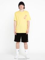 Z0ZR0868 Yellow Flash Men Heavy Living Short Sleeve Tee Volcom Clothing
