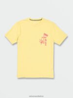 Z0ZR0868 Yellow Flash Men Heavy Living Short Sleeve Tee Volcom Clothing - Image 9