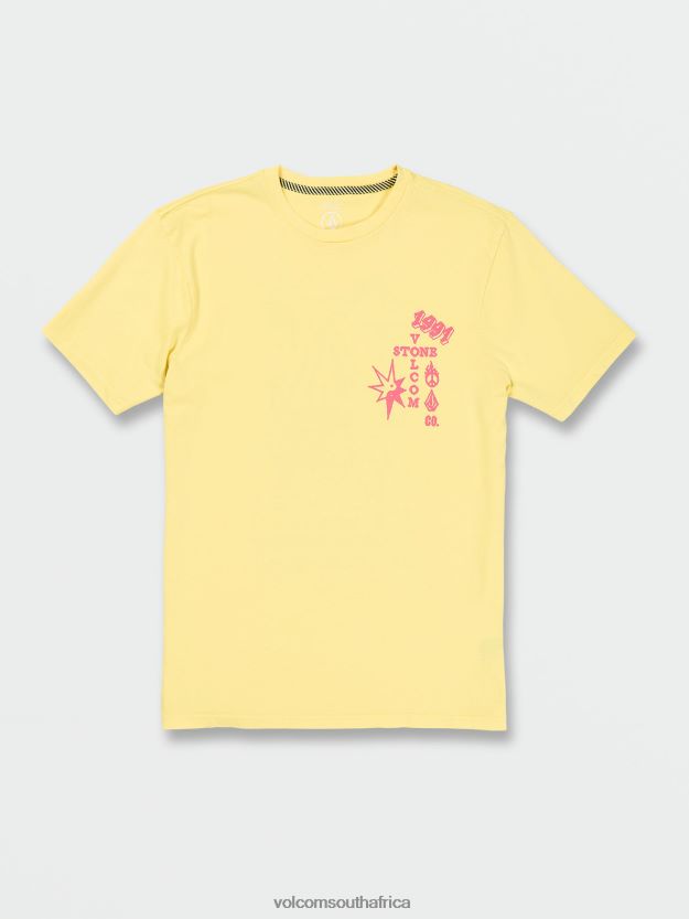 Z0ZR0868 Yellow Flash Men Heavy Living Short Sleeve Tee Volcom Clothing - Image 9