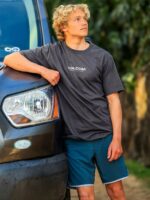 Z0ZR086 Charcoal Men Neweuro Short Sleeve Tee Volcom Clothing