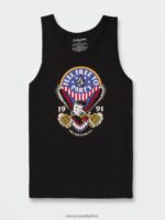 Z0ZR0872 Black Men Freedomeagle Tank Volcom Clothing