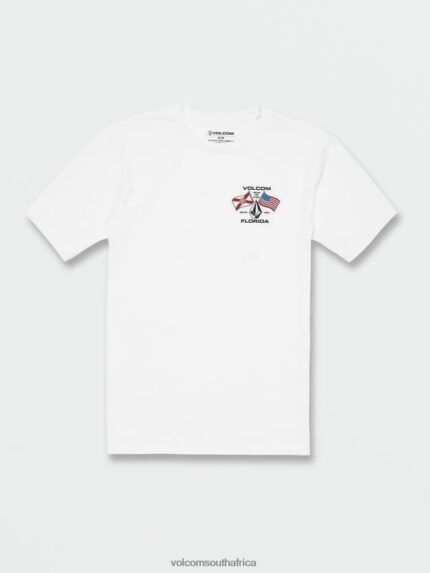 Z0ZR0873 White Men Floridaflag Short Sleeve Tee Volcom Clothing