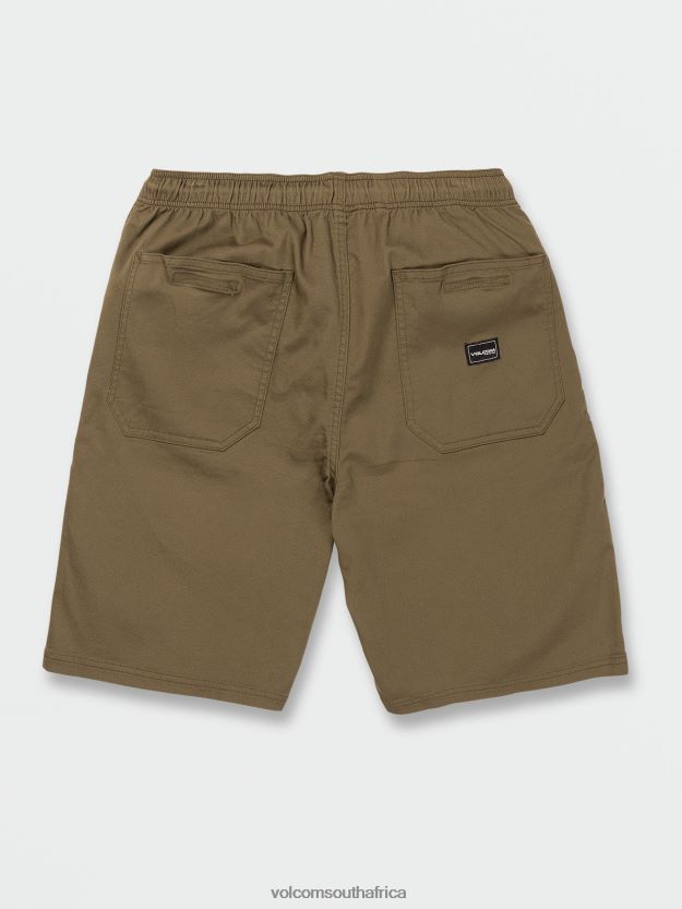 Z0ZR08744 Winter Moss Unisex Outer Spaced Elastic Waist Shorts Volcom Outdoor - Image 2