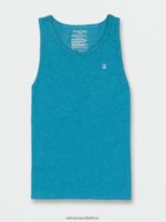 Z0ZR08745 Ocean Teal Heather Unisex Solid Heather Tank Volcom Outdoor