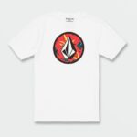 Z0ZR0874 White Combo Men Circle Stone Short Sleeve Tee Volcom Clothing