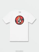 Z0ZR0874 White Combo Men Circle Stone Short Sleeve Tee Volcom Clothing