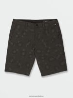 Z0ZR08750 Rinsed Black Unisex Mix Frickin Cross Shred Shorts Volcom Outdoor