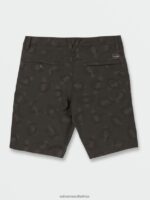 Z0ZR08750 Rinsed Black Unisex Mix Frickin Cross Shred Shorts Volcom Outdoor - Image 3