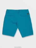 Z0ZR08752 Ocean Teal Unisex Slub Frickin Cross Shred Shorts Volcom Outdoor - Image 3