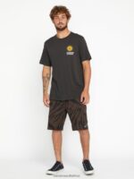 Z0ZR08753 Vintage Black Unisex Farm to Yarn Rayz Short Sleeve Tee Volcom Outdoor