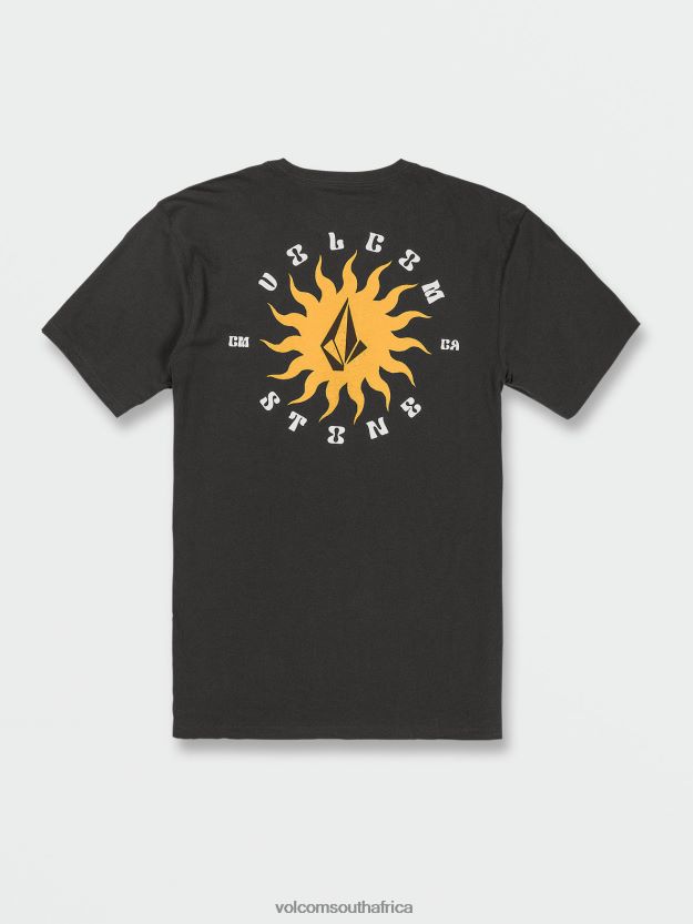 Z0ZR08753 Vintage Black Unisex Farm to Yarn Rayz Short Sleeve Tee Volcom Outdoor - Image 3