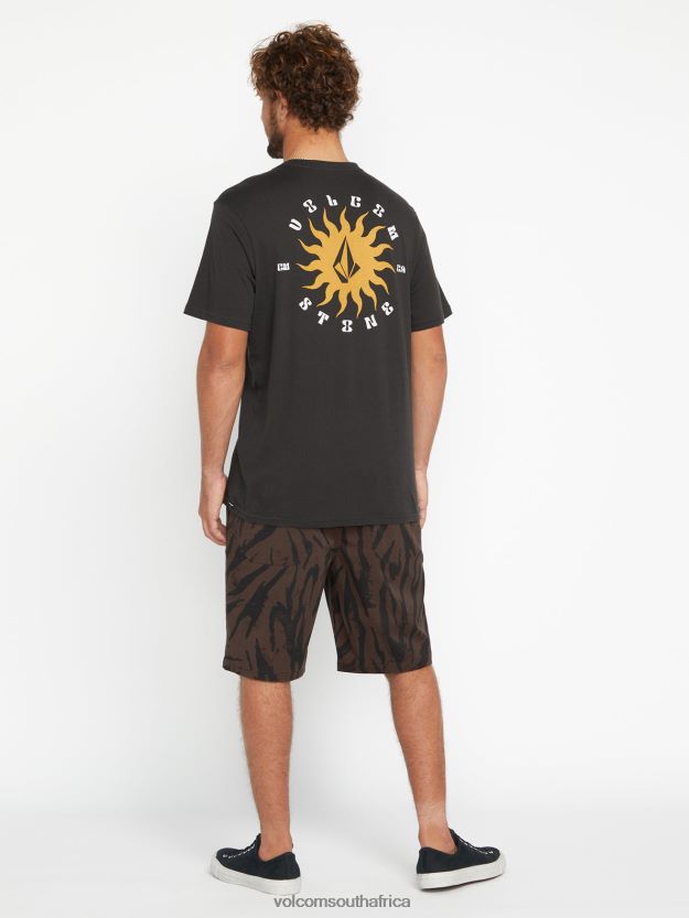 Z0ZR08753 Vintage Black Unisex Farm to Yarn Rayz Short Sleeve Tee Volcom Outdoor - Image 4