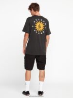 Z0ZR08753 Vintage Black Unisex Farm to Yarn Rayz Short Sleeve Tee Volcom Outdoor - Image 7