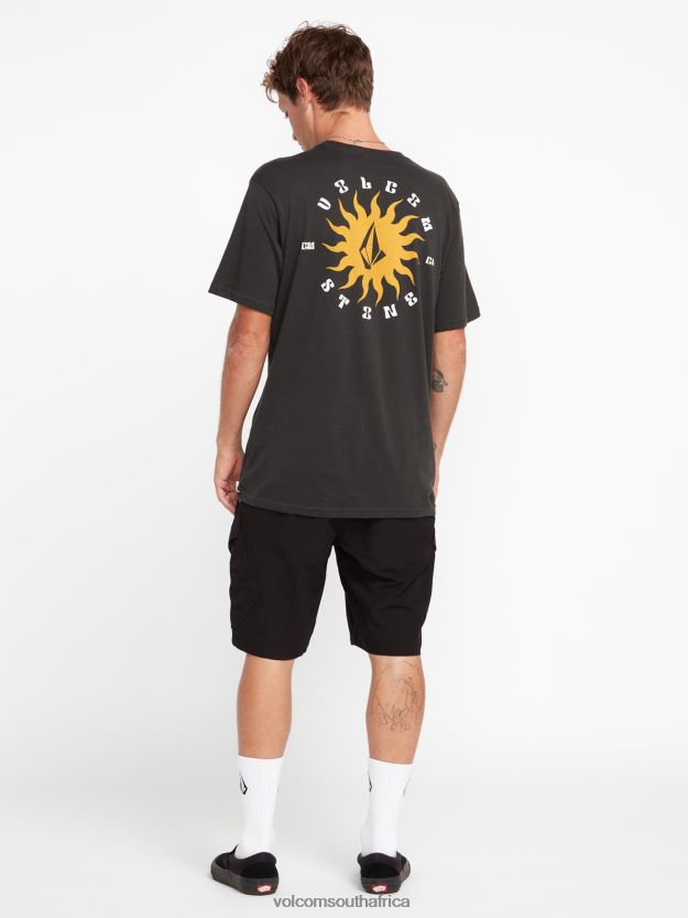 Z0ZR08753 Vintage Black Unisex Farm to Yarn Rayz Short Sleeve Tee Volcom Outdoor - Image 8