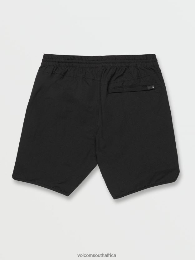 Z0ZR08757 Black Unisex New Aged Stone Elastic Waist Shorts Volcom Outdoor - Image 2