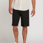 Z0ZR08761 Black Unisex Frickin Chino Shorts Volcom Outdoor