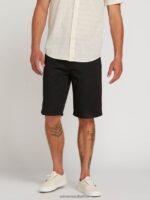 Z0ZR08761 Black Unisex Frickin Chino Shorts Volcom Outdoor