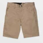 Z0ZR08763 Khaki Unisex Frickin Chino Shorts Volcom Outdoor